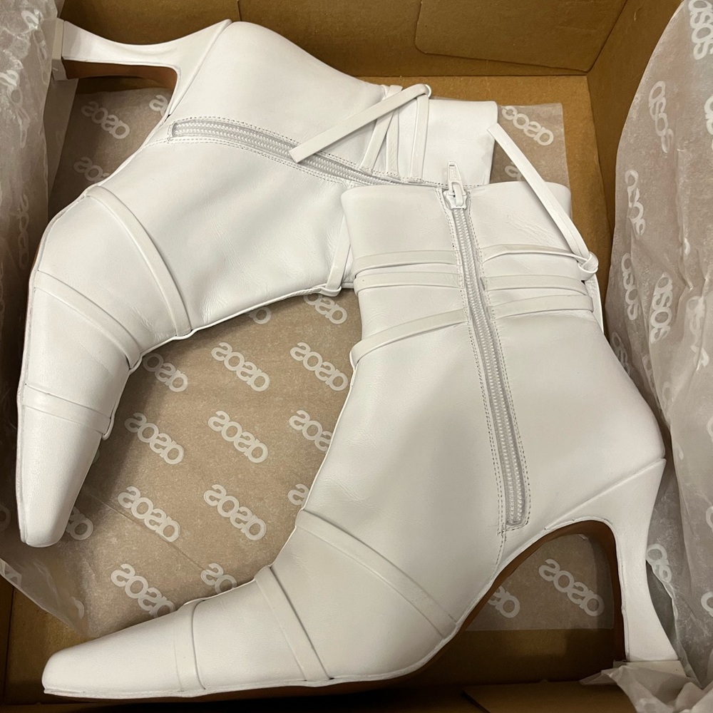 ASOS white booties